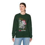 Blessed Praying Hands Floral Christian Graphic Unisex Heavy Blend Crewneck Sweatshirt Faith Inspired Religious Streetwear Bold Motivational Pullover