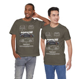 Ultra Sleek Performance Sports Coupe Blueprint Art Unisex Heavy Cotton Tee for Car Lovers and Streetwear Fans