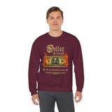 Dollar The Strength Burning Money Legacy Unisex Heavy Blend Crewneck Sweatshirt Gothic Flames Graphic Bold Motivational Streetwear Pullover