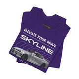 Japanese Performance Coupe Skyline Inspired Unisex Streetwear Tee High Speed Racing Car Graphic Shirt JDM Culture Drift Style Automotive Art Design For Car Lovers Urban Fashion