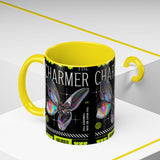 The Charmer Butterfly Accent Coffee Mug 11oz 15oz Black Two Tone Ceramic Cup Aesthetic Iridescent Butterfly Design Gift for Coffee Lovers