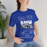 Blue Track Ready Performance Coupe Artwork Unisex Heavy Cotton Tee High Speed Racing Inspired Streetwear Graphic Shirt For Car Enthusiasts And Motorsport Art Fans