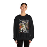 My Heart Is Beating Floral Anatomy Collage Unisex Heavy Blend Crewneck Sweatshirt Vintage Abstract Graphic Bold Artistic Streetwear Pullover