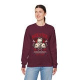 Monsters Skull Guardians Gothic Horror Unisex Heavy Blend Crewneck Sweatshirt Dark Graphic Halloween Streetwear Bold Vintage Skull Pullover