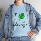 I Love Plants Unisex Heavy Cotton Tee Eco Friendly Botanical Leaf Nature Lover Green Gardening T Shirt Sustainable Plant Parent Gift For Gardeners