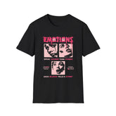Emotions Speak Louder Than Words Graphic Unisex Softstyle T Shirt Bold Streetwear Retro Pop Art Statement Tee