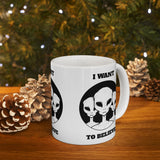 Unisex I Want To Believe Alien Ceramic Coffee Mug UFO Graphic Cup Extraterrestrial Space Themed Sci Fi Conspiracy Inspired Paranormal Gift Drinkware
