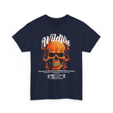 Wildfire Skull Flames Unisex Heavy Cotton Tee Gothic Inferno Graphic Bold Streetwear Motivational Statement T Shirt