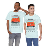 Legendary Orange Street Machine Rear View Unisex Heavy Cotton Tee Powerful JDM Inspired Car Art Graphic Shirt for Collectors and Gearheads