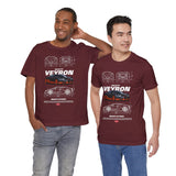 Bugatti Veyron Inspired Illustrated Hypercar Graphic T Shirt Ultimate Luxury Performance Supercar Automotive Streetwear Elite Speed Lifestyle Gift For Exotic Car Enthusiasts
