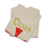 Unisex Deus Vult T Shirt Medieval Crusader Cross Graphic Tee Warrior Knight Inspired Vintage Christian Symbol Heavy Cotton Streetwear