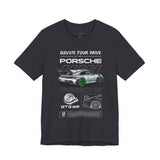 GT3 RS Inspired Track Performance Sports Car Graphic T Shirt Luxury Racing Aesthetic Streetwear Unisex Tee High Speed Motorsport Auto Art Fashion