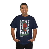 Love Fake Friendship Rose Graphic Unisex Heavy Cotton Tee Bold Statement Streetwear T Shirt Empowering Artistic Floral Design for Self Expression Perfect Gift for Friends Birthdays Parties Casual Wear