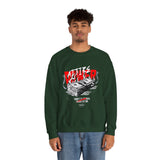 Attire Power Unisex Heavy Blend Crewneck Sweatshirt Graphic Pullover Black Hustler Money Stack Design Wealth Streetwear Bold Entrepreneur Alpha Mindset Financial Success Fashion