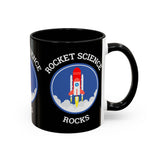 Rocket Science Rocks Accent Coffee Mug 11oz 15oz Space Lover Science Gift Black White Two Tone Ceramic Cup