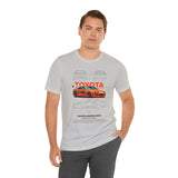 Legendary Orange Street Racer Blueprint Tee Unisex Heavy Cotton Retro Tuner Car Art Graphic Shirt for Enthusiasts