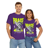 Praise Angel Statue Graphic Unisex Heavy Cotton Tee Spiritual Gothic Streetwear T-Shirt