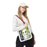 Not Alone Alien Tote Bag Sci Fi Extraterrestrial UFO Design Canvas Bag Space Lover Reusable Eco Friendly Durable Shopping Travel Lifestyle Tote
