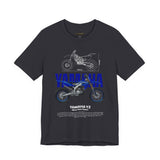 YZ Motocross Dirt Bike Blueprint Graphic Unisex Heavy Cotton Tee Off Road Racing Inspired Streetwear Gift for Riders and Bike Lovers