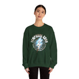 Temporal Echo Lightning Globe Graphic Unisex Heavy Blend Crewneck Sweatshirt Futuristic Sci-Fi Streetwear Pullover