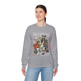 My Heart Is Beating Floral Anatomy Collage Unisex Heavy Blend Crewneck Sweatshirt Vintage Abstract Graphic Bold Artistic Streetwear Pullover