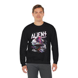 Aliens Exist UFO Graphic Unisex Heavy Blend Crewneck Sweatshirt Sci Fi Streetwear Alien Space Pullover