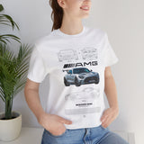 Silver Performance Coupe Front View Art Unisex Tee Luxury Speed Streetwear Automotive Graphic Shirt