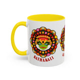 Kathakali Accent Coffee Mug 11oz 15oz Kerala India Classical Dance Art Face Ceramic Cup Cultural Heritage South Indian Folk Design Traditional Festival Gift