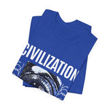 Civilization Eye Of Memory Graphic Unisex Jersey Short Sleeve Tee Futuristic Visionary Streetwear Bold Abstract Blue Eye T Shirt