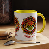Kathakali Accent Coffee Mug 11oz 15oz Kerala India Classical Dance Art Face Ceramic Cup Cultural Heritage South Indian Folk Design Traditional Festival Gift