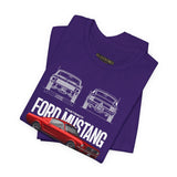 Ford Mustang Classic 1965 Fastback Muscle Car Illustration Unisex Heavy Cotton Tee Retro Collector Streetwear Gift Shirt