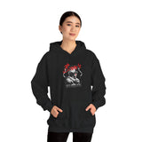 Brave Warrior Roman Gladiator Graphic Print Unisex Heavy Blend Hooded Sweatshirt Bold Motivational Streetwear Hoodie