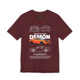 Firestorm Muscle Car Blueprint Design Unisex Heavy Cotton Tee Powerful Retro Performance Art Shirt for Streetwear Lovers & Collectors