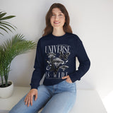 Universe Is Wide Unisex Heavy Blend Crewneck Sweatshirt Cosmic Galaxy Butterfly Space Aesthetic Graphic Pullover