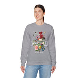 You Can Be Whatever Motivational Crewneck Sweatshirt Comfortable Unisex Pullover Bold Floral Empowerment Design Streetwear Positive Vibes Cozy Everyday Wear Perfect Gift for Dreamers Friends and Free...
