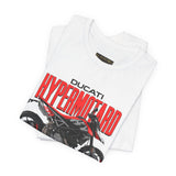 Italian Supermoto Inspired Hypermotard Style Motorcycle Graphic Unisex Heavy Cotton Tee Premium Racing Streetwear T Shirt for Riders Bikers Enthusiasts and Everyday Wear