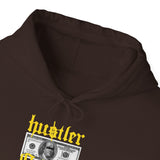 Hustler Original Money Maker Unisex Heavy Blend Hooded Sweatshirt Streetwear Graphic Bold Dollar Bill Print Motivational Entrepreneur Hoodie