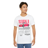 Pink Custom Roadster Blueprint Art Unisex Heavy Cotton Tee Retro Tuner Inspired Streetwear Graphic Shirt for Car Lovers and Daily Casual Wear