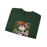 Rasta Lion Unisex Heavy Blend Crewneck Sweatshirt Reggae Inspired Bold Artistic Lion Headphones Design Jamaican Streetwear Symbol of Strength Rhythm and Chill Freedom by KLASSORO