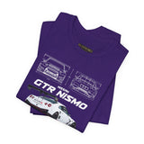 White Track Racing Blueprint Artwork Unisex Heavy Cotton Tee High Performance Inspired Streetwear Graphic Shirt For Car Lovers And Speed Enthusiasts