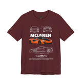 Orange Hypercar Blueprint Unisex Heavy Cotton Tee High Detail Automotive Art Streetwear Graphic for Car Enthusiasts and Daily Wear