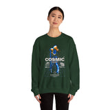 Cosmic Catalyst Unisex Heavy Blend Crewneck Sweatshirt Futuristic Sci Fi Space Astronaut Graphic Pullover Cyberpunk Streetwear Bold Galaxy Design Alpha Mindset Fashion