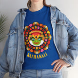 Kathakali Unisex T Shirt Kerala Traditional Dance Art Graphic Tee Indian Culture Festival Onam Heritage Malayalam Performance Heavy Cotton Top