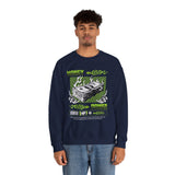 Money Power Unisex Heavy Blend Crewneck Sweatshirt Dollar Stack Neon Green Graphic Hustle Mindset Streetwear Motivational Pullover