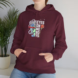 Eyes On Me Boys Medusa Hoodie Comfortable Unisex Heavy Blend Sweatshirt Mythological Streetwear Bold Empowerment Design for Self Expression Perfect Gift for Friends Birthdays Cozy Days Casual Wear