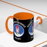 Rocket Science Rocks Accent Coffee Mug 11oz 15oz Space Lover Science Gift Black White Two Tone Ceramic Cup