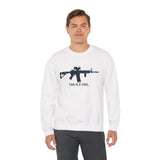 I Am The Weapon Unisex Sweatshirt Motivational Tactical Mindset Streetwear Bold Warrior Energy Graphic Pullover For Confidence Training Gym Wear Everyday Power Statement