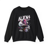 Aliens Exist UFO Graphic Unisex Heavy Blend Crewneck Sweatshirt Sci Fi Streetwear Alien Space Pullover