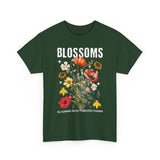 Blossoms Floral Graphic Unisex Heavy Cotton Tee Comfortable Streetwear Timeless Charm Motivational Nature Inspired T Shirt Perfect Gift for Garden Lovers Friends Birthdays Casual Everyday Wear