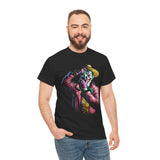 Snapshot of Madness Unisex Heavy Cotton Tee Dark Comic Art Streetwear Design Bold Neon Aesthetic Premium Graphic T Shirt Perfect for Artists Dreamers and Street Culture Enthusiasts